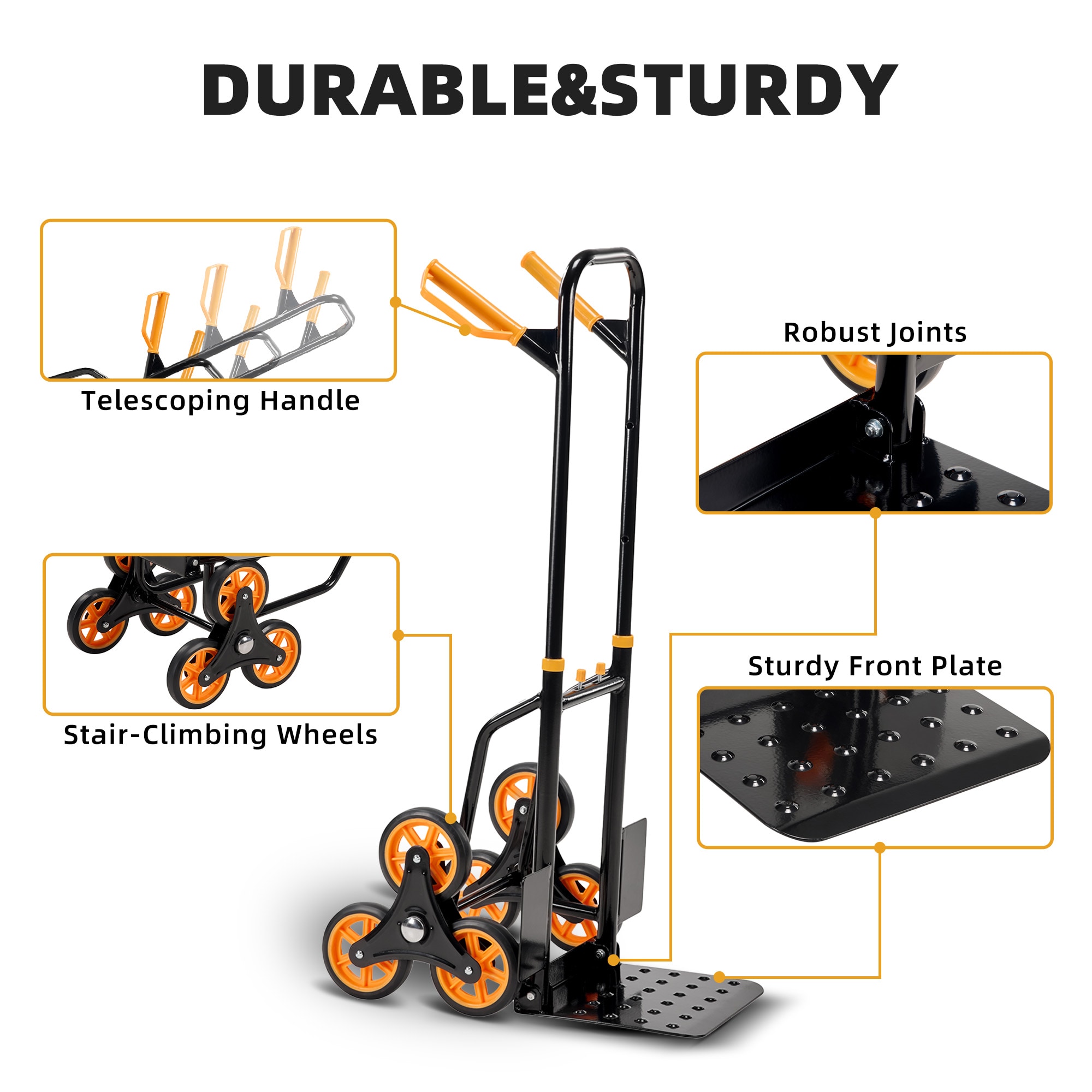Stair Climbing Hand Truck Heavy Duty Stair Climber Dolly Cart_voghion.com
